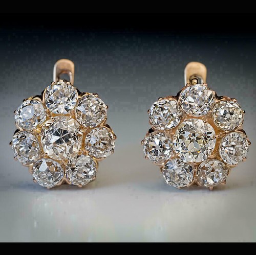Rund cluster diamant - 1,45, kt