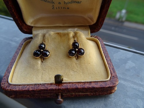 Jugendstil ohrringe gold 14k - jugendstil,
