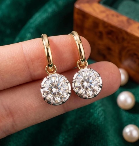 2ct lab grown diamant creolen - lab,