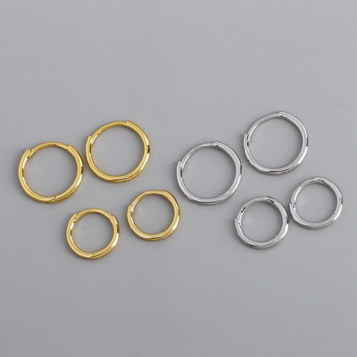 Schmale creolen rund sterling - schmale,