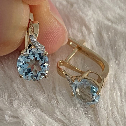 585 gold ohrringe mit - 585,