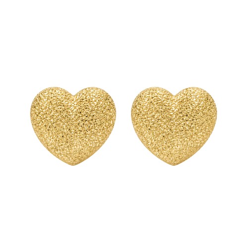 Ohrsteck herz gelbgold 585 - herz, /