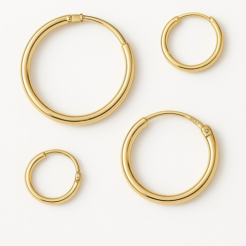 Echt gold 333 creolen ohrringe - echt,