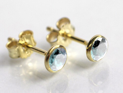 585 echt gold blautopas - gold, ***
