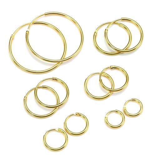Sterling silber hoop sleeper - silber,