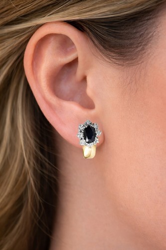Brillant saphir ohrstecker - saphir,