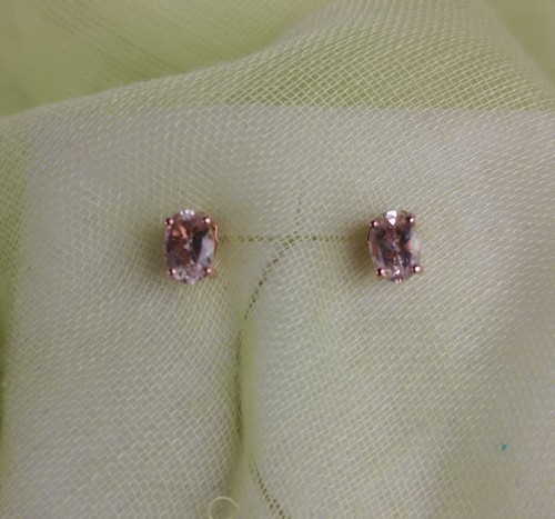 Morganit goldohrstecker - morganit, /