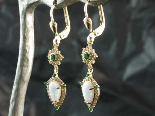 585 gold ohrringe - ohrringe, peridot