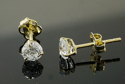585 gelbgold kleine ohrstecker - 585,