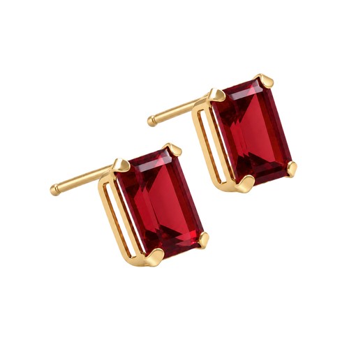 Granat ohrstecker gelbgold - granat,